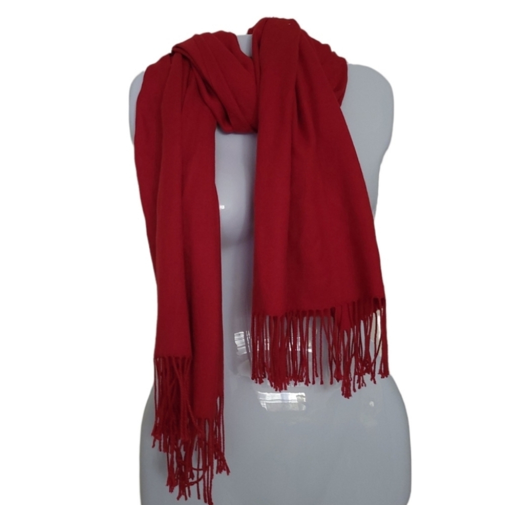 NWOT Beautiful Burgundy Cashmere Feel Pashmina Shawl Wrap Blanket Scarf